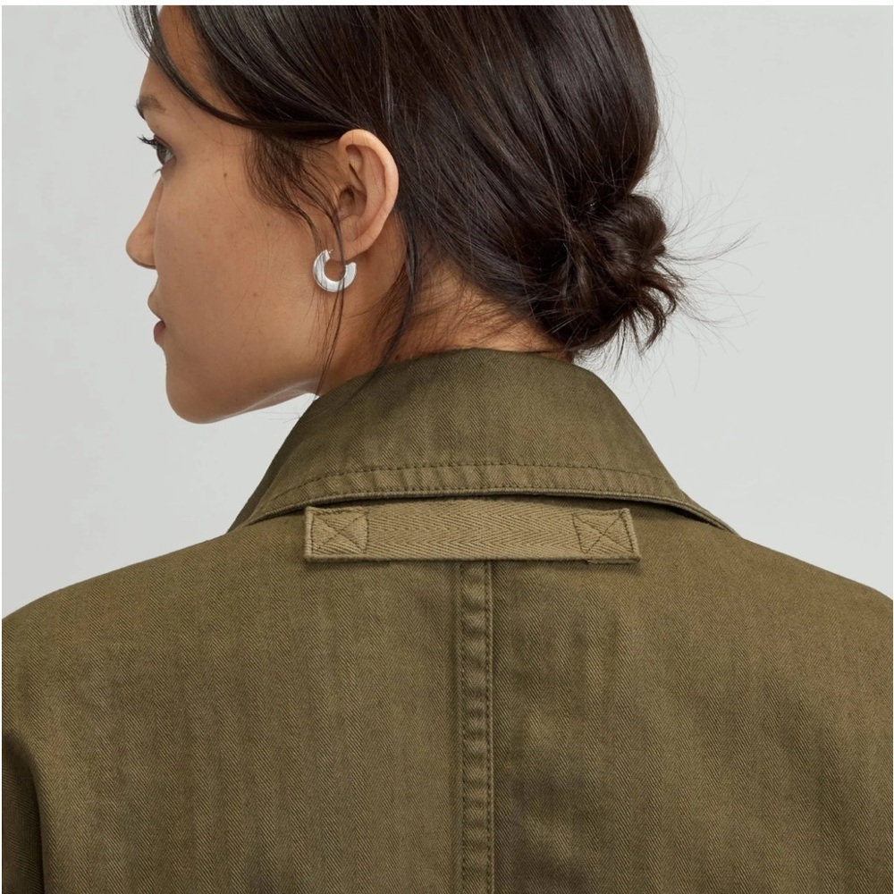 Everlane The Organic Cotton Herringbone Jacket Beech NWT - Picture 12 of 14